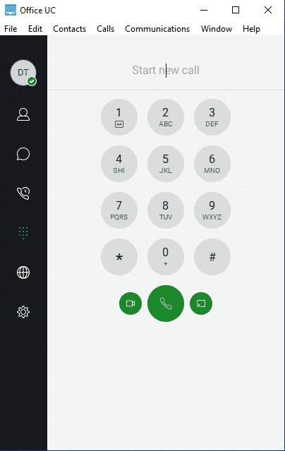 TalkExpress UC Client Dialpad