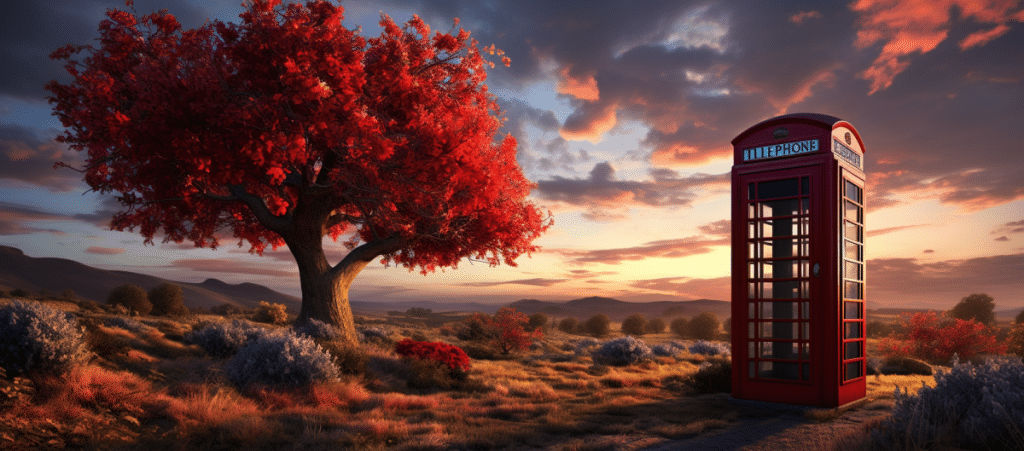 PSTN Switch Off - british red phone box at sunset