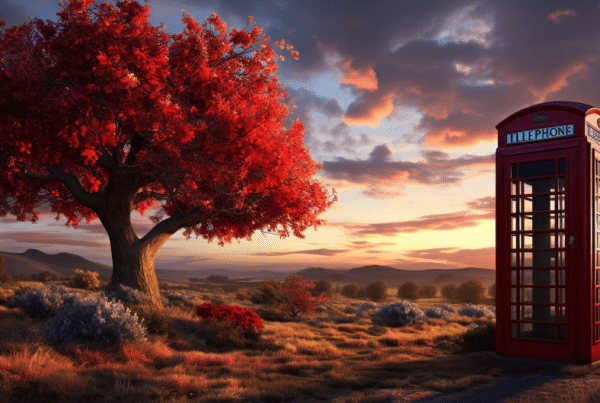 PSTN Switch Off - british red phone box at sunset